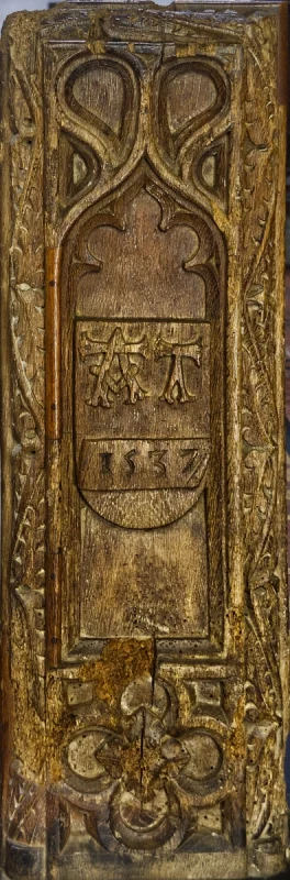 Bench end – St Thomas of Canterbury Church, Northlew Devon