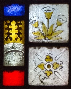 Flower window detail – St Thomas of Canterbury Church, Northlew Devon