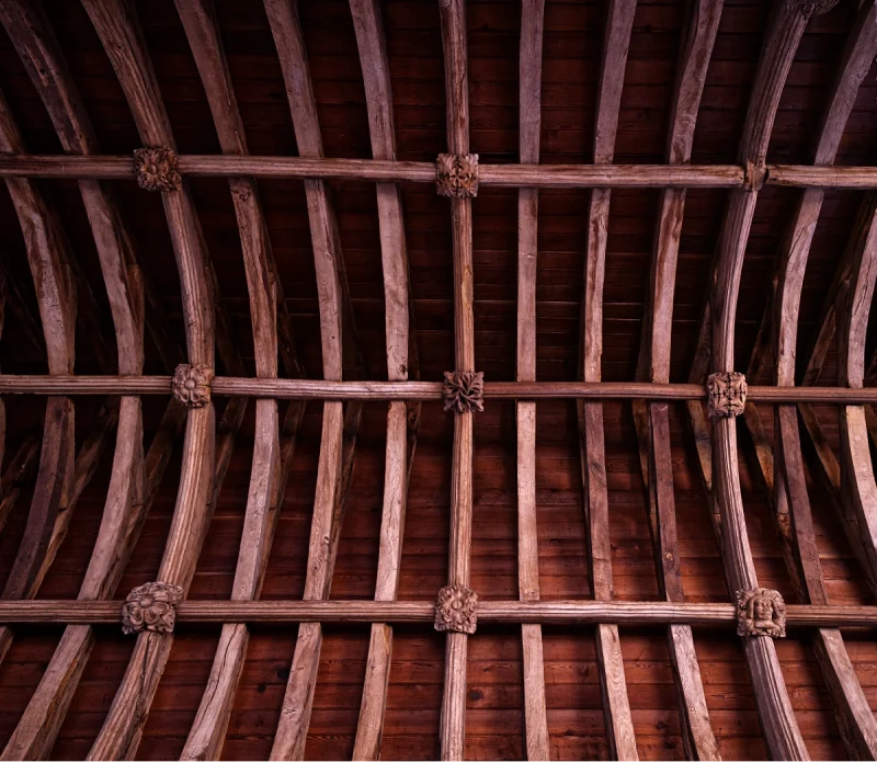 South aisle roof east end