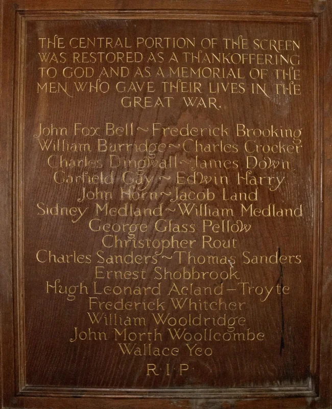 To the dead – St Thomas of Canterbury Church, Northlew Devon