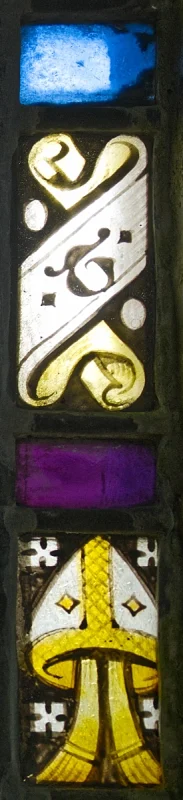 Tommies window detail initial and mitre