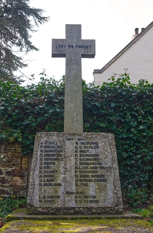 War memorial – St Thomas of Canterbury Church, Northlew Devon